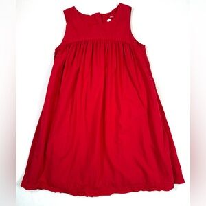 PRIMARY Girls Sleeveless Swing‎ Dress 6/7 Red Preppy Classic Schoolcore Kidcore